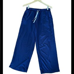 DKNY Pajama Lounge Pants Wide Leg Size S color Blue Super Soft draw string